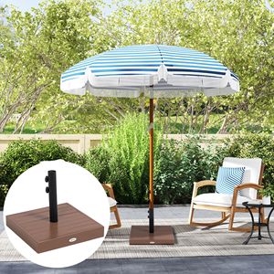 Base per Ombrellone da Giardino in Acciaio Inossidabile, Forma Quadrata, Raggio 3M, per Patio, Spiaggia, Hotel - Product Image 1