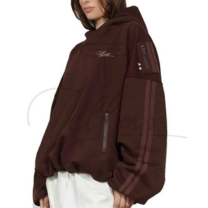Sudaderas Extra Grandes Casuales de Invierno para Mujer, Sudaderas de Alta Calidad Recién Llegadas con Logotipo Frontal, Sudaderas de Mujer 100% Algodón Felpa Resistentes al Viento - Product Image 2