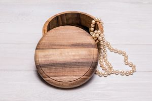 Modern Round Wooden Jewelry Organizer Box Glass Window Ring Display <b>Storage</b> Case Multi Slot Velvet Lined Jewelry Organizer Box - Product Image 5