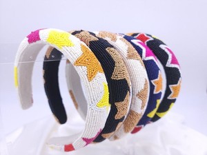 Handmade Beaded Rainbow Cloud <b>Headband</b> Sweet Style Fabric Hair Accessory for Casual Wear - Product Image 5