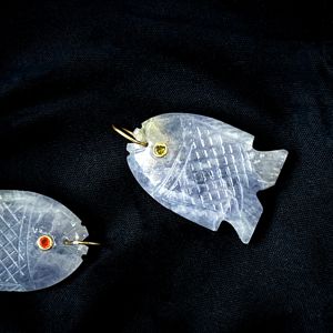 Colgante de Pez Iolite AAA, Plata 925, Collar de Piedras Preciosas Hecho a Mano, Amuleto de Cristal Curativo Tallado a Mano, Joyería de Lujo de Moda al por Mayor - Product Image 2