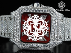 Reloj Automático con Diamantes Moissanite VVS Dorados, Esfera con Números Romanos, Caja de Acero Inoxidable, para Fiestas, a Buen Precio - Product Image 2