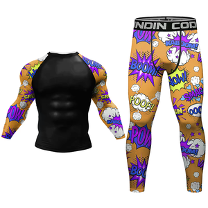 Ensemble Rash Guard et Short à Manches Courtes Imprimés sur Mesure pour MMA, Surf et Taekwondo – Vêtements de Compression 3D avec Logo – Vente en Gros OEM - Product Image 5