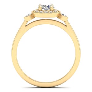 Bagues de fiançailles REYES en argent sterling 925 et moissanite, design de luxe, alliances en or jaune 14K 18K pour cadeaux de mariage - Product Image 4