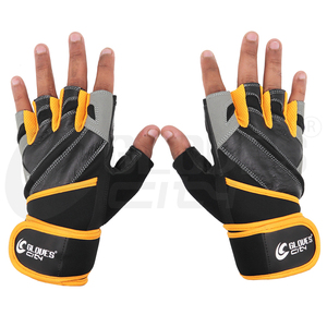 Gants de musculation unisexes demi-doigts en coton respirant, légers, durables, antidérapants, ajustables, à paume complète - Product Image 3