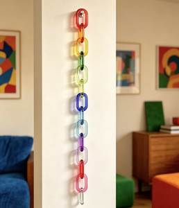 Chaînes en résine transparente colorées, modernes et faites à la main pour la décoration murale, projets de bricolage, séparateurs de pièce, accessoires de rideaux - Product Image 6