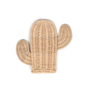 Décoration murale en rotin, accessoire mural pour chambre d'enfant, ornement en forme de cactus - Product Image 1