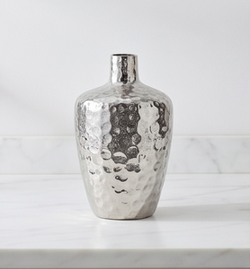 Shining Silver Aluminium <b>Vase</b> <b>Beautiful</b> Modern Centrepiece For Living Room Dining Table Wedding Office And Garden Decor - Product Image 1