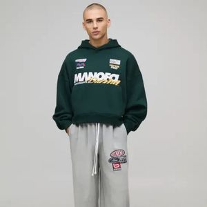 Fabricants de vêtements personnalisés : Sweat à capuche Y2K en coton avec impression en relief, style streetwear, 420 g/m², motif araignée - Product Image 1