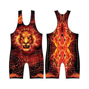 Tenue de lutte pour hommes : Maillot de compression personnalisé, durable, avec design d'équipe sublimé, pour l'entraînement - Product Image 4