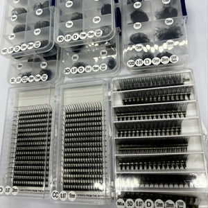 Pestañas Premade al por Mayor de 8-15mm, Pestañas de Volumen Manga con Puntas de Marca Privada, Extensiones de Pestañas Cómicas Premade de 0.07mm - Product Image 1