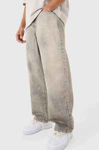 Manufacturer Direct Men's Wholesale Breathable Casual Dark Straight Solid Denim Jeans Embroidery for Summer Autumn Winter - Product Image 3