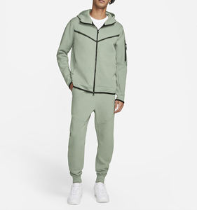 Ensemble de survêtement sportif pour homme, sweat à capuche zippé et pantalon de jogging oversize, deux pièces, en molleton de haute qualité - Product Image 3