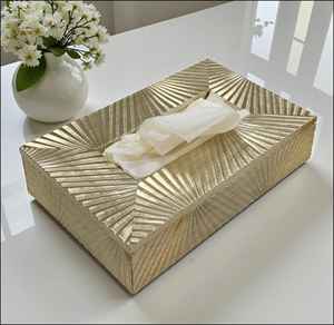 Boîte à mouchoirs en bois découpée au laser moderne, design décoratif Jali, porte-mouchoirs pour la maison et le bureau - Product Image 4