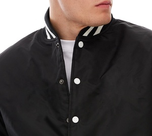OEM personalizado nueva moda satén bombardero Letterman chaqueta de los hombres chaqueta informal para los hombres - Product Image 3