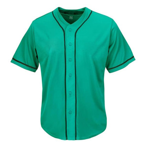Custom Maktra Men's 100% Polyester Mesh Breathable Stitched Front Mandarin Collar Baseball Jersey <b>Short</b> <b>Sleeve</b> <b>Button</b>-<b>Up</b> Quick - Product Image 1