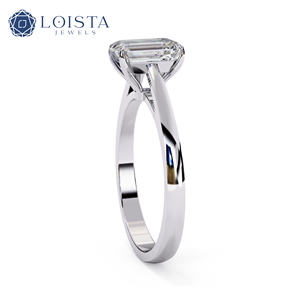 Anillo de boda con diamante de corte esmeralda cultivado en laboratorio, diamante cultivado en laboratorio con certificado IGI para joyería femenina - Product Image 3