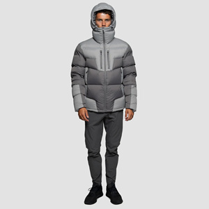 OEM Service Most Trending <b>Men's</b> Waterproof Breathable V-neck 100% Polyester Puffer <b>Jacket</b> <b>Long</b> Sleeve Winter High Quality Sale - Product Image 2