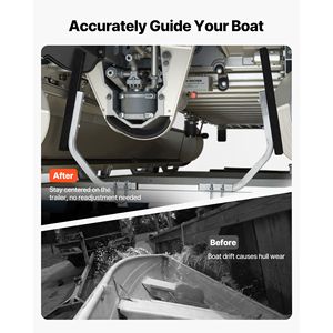 Guide per Rimorchio Barca Regolabili in Larghezza 1.2, 2 Pezzi, in Acciaio ad Alta Durezza con Cuscinetti di Supporto Spessi - Product Image 2