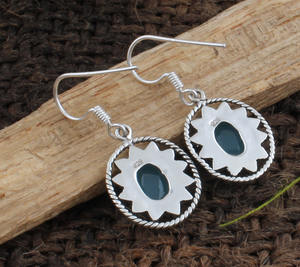 Natural Aqua Chalcedony Drop <b>Earrings</b> 925 Sterling <b>Silver</b> Women Luxury <b>Wedding</b> Minimalist Dainty Jewelry Wholesale Manufacturer - Product Image 6