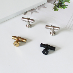 Tiradores de Gabinete Modernos en Forma de T de Aleación de Zinc para Pedidos al por Mayor, Manijas Minimalistas para Cajones, Herrajes para Cocina, Dormitorio y Baño - Product Image 1