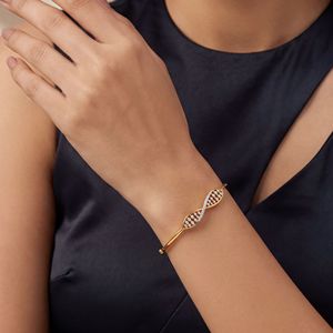 Elegant Rose Gold Diamond Infinity <b>Bangle</b> <b>Bracelet</b> for Women | Stylish Daily Wear Gold <b>Bracelet</b> | Fine Jewelry Gift - Product Image 4