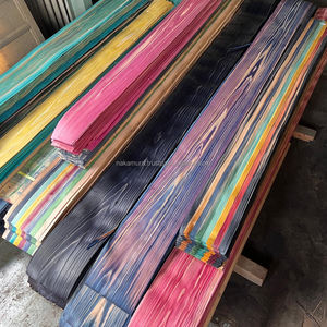 Chapa de Ciprés Japonés Hinoki IRODORITAI con Rayas Amarillas Teñidas a Alta Presión, Patentada, Diseño Japonés, Textura Lisa, Corte en Rodajas - Product Image 4