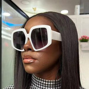 JS97121 New Fashion Retro Sun Glasses Ladies Modern tide Shades Design Custom Irregular Oversize <b>Frame</b> Sunglasses - Product Image 1