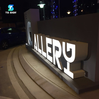 Lettres en relief personnalisées avec éclairage frontal, enseigne en acrylique illuminée 3D, panneau LED pour la publicité extérieure des commerces