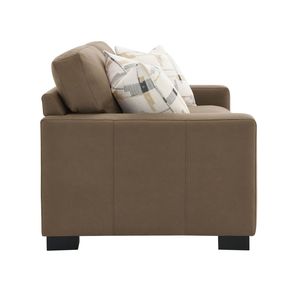 Divano Darya in Tessuto Scamosciato Marrone con 3 Cuscini, Elegante Divano per Soggiorno - Product Image 5