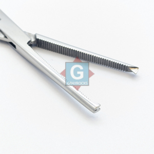 Pinces Kocher Gray Rocks droites en acier inoxydable, instrument chirurgical manuel certifié CE Classe I pour la chirurgie générale - Product Image 3