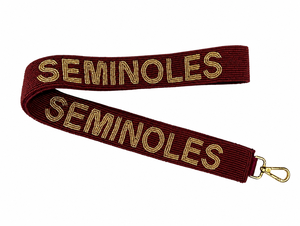 Custom Handmade Glass Beaded Florida State Seminoles Shoulder <b>Bag</b> <b>Strap</b> Purse <b>Strap</b> <b>Replacement</b> OEM ODM Wholesale - Product Image 3