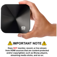 Caja de Captura de Video 4K HD Ultimate, Graba y Transmite en Vivo 4K30 o 1080P60 HDR, USB 3.0 de Latencia Ultrabaja, Plug & Play