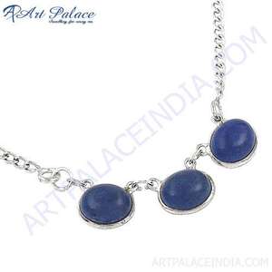Luxury Fine <b>Pendant</b> Necklace with <b>Lapis</b> <b>Lazuli</b> Elegant Silver Accent - Product Image 1
