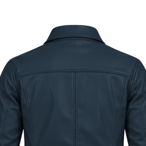 Chaqueta de Cuero para Hombre OEM con Cuello Tradicional, Dobladillo Recto, Cierre Frontal Completo, Bolsillos Laterales con Cremallera, Mangas Largas para Moda - Product Image 6