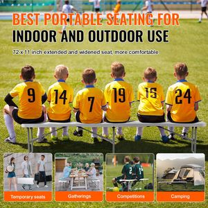 Panca da Campeggio Portatile da 1,8 m - Seduta Pieghevole in HDPE per Picnic e Feste all'Interno/Esterno - Product Image 6