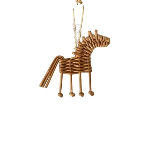 Classic Hanging Horse Pendant Rattan Decorate <b>Christmas</b> <b>Tree</b> Hanging Ornament Wicker <b>Top</b> Choice Model Series Line - Product Image 1