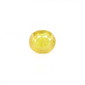 Loose 3.35 Carat Oval Cut Yellow Sapphire Gemstone for Fine Jewelry 6mm Height - Product Image 1
