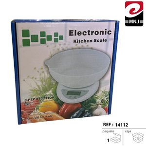 Báscula de Cocina de Acero Inoxidable de 5 kg, ESCALAS, Funciona con Batería, Producto para Medir Peso - Product Image 1