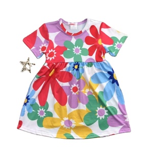 Bán Buôn <span class=keywords><strong>M</strong></span>ùa Hè Dresses Cho Cô Gái Giản Dị Hàng Ngày Ngắn Tay Đầy <span class=keywords><strong>M</strong></span>àu Sắc In Cho Trẻ Em Từ Up Để 16 Nă<span class=keywords><strong>m</strong></span> - Product Image 1