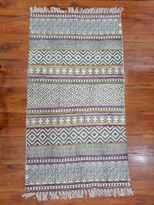 Tapis de jute imprimé de bloc de main véritable de haute qualité Tapis Durry rectangulaire 24 ''X 36'' antidérapant pour animaux de compagnie - Product Image 3