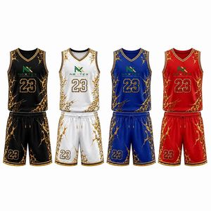 Conjunto de Uniforme de Baloncesto Personalizado para Hombre con Estampado de Leopardo, Jersey de Malla Sublimada, Pantalones Cortos, Ropa Deportiva de Equipo, Kit de Equipamiento para Juego, Venta OEM Profesional - Product Image 1