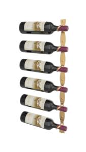 Estante Decorativo Dorado para 6 Botellas de Vino, Resistente, para Sala de Estar y Comedor, Elegante Estante Flotante Dorado para Vino - Product Image 3