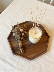 Plateau pliable artisanal en bois d'acacia écologique avec finition polie pour la présentation de fruits et légumes |   Vaisselle pour la restauration de fête - Product Image 5