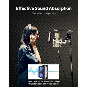 Tende Insonorizzanti 80 X 48 Pollici con Occhielli, Pannelli Acustici per Studio, Coperte Fonoassorbenti per un Migliore Controllo del Suono in Studio - Product Image 2