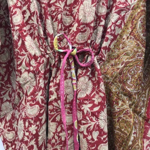 Cotton Vintage Handmade Kantha Work <b>Kaftan</b> Fashionable Designer Export Quality Fabric Washable womens Dress - Product Image 3