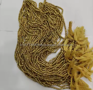 Meilleures ventes de perles rondes à facettes en pyrite Miro Perles de pierres précieuses en vrac de forme ronde en pyrite pour la fabrication de bijoux au prix de gros - Product Image 4