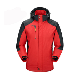 Veste imperméable à capuche pour homme, couleur verte, avec fermeture éclair, style sportif, vêtements d'extérieur pour l'hiver - Product Image 3