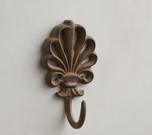 Antique Metal Wall <b>Hooks</b> Set Of 3 Flower Pattern Rust Resistant For Clothing Storage Vintage Design Home Decor - Product Image 2