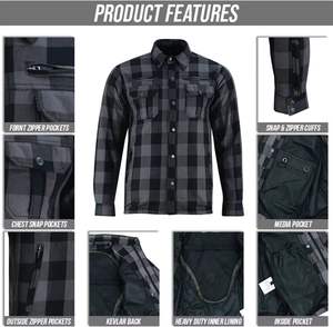 Chaqueta de Cuero Profesional para Invierno, Talla Grande, Transpirable, Bordada, Estilo Motero, para Motocicleta, Desplazamientos Diarios, Turismo y Conducción Urbana - Product Image 6